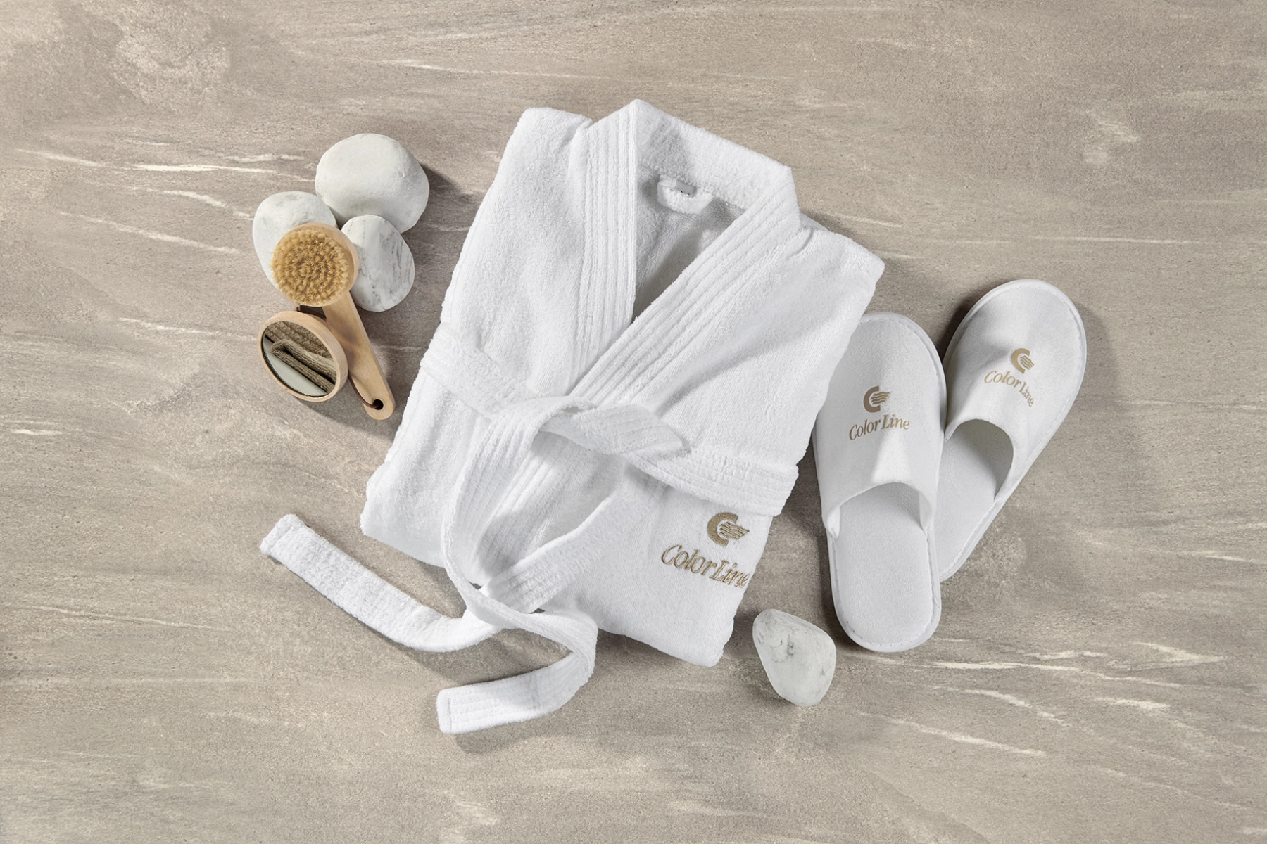 Color Line badekåpe og tøfler